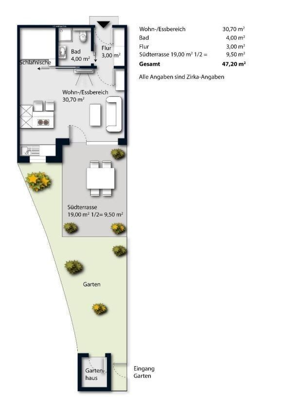 1+1, Edith-Stein-Strasse 14 Unterschleissheim Unterschleißheim Bayern 85716, 47 m² - 1