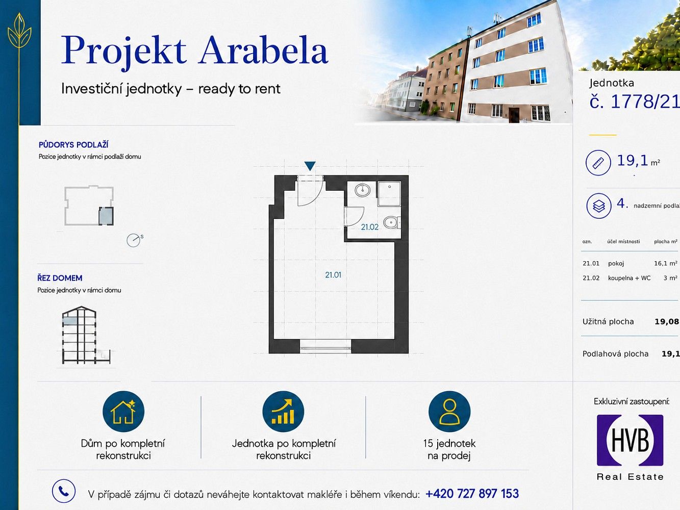 Byt 1+kk · 19 m² · Praha - Záběhlice, Hlavní město Praha - 3