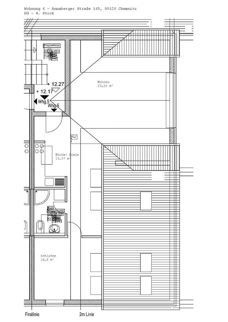 2+1, Annaberger Str 165 Chemnitz Altchemnitz Sachsen 09120, 52 m² - 2