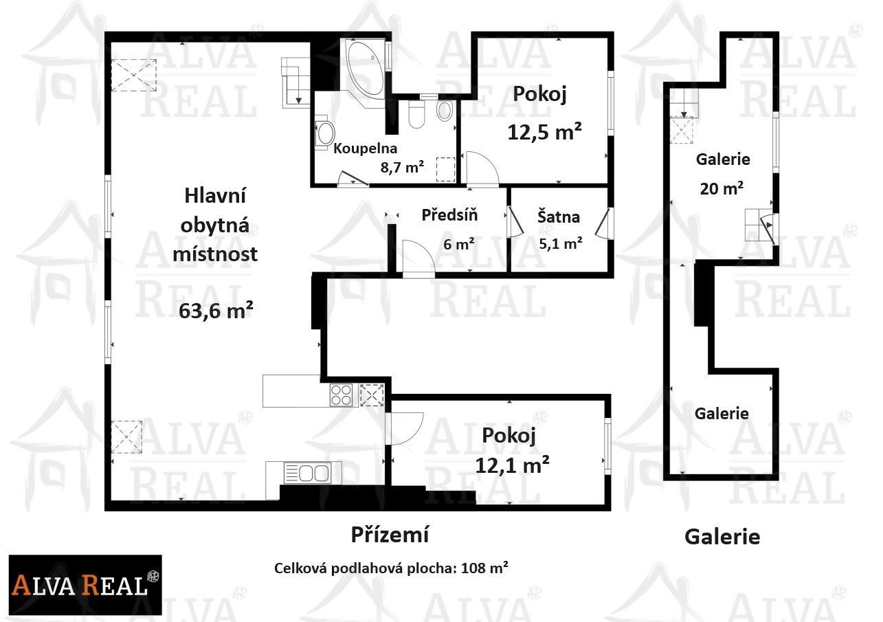 3+kk, Mlýnská, Brno, 108 m² - 1
