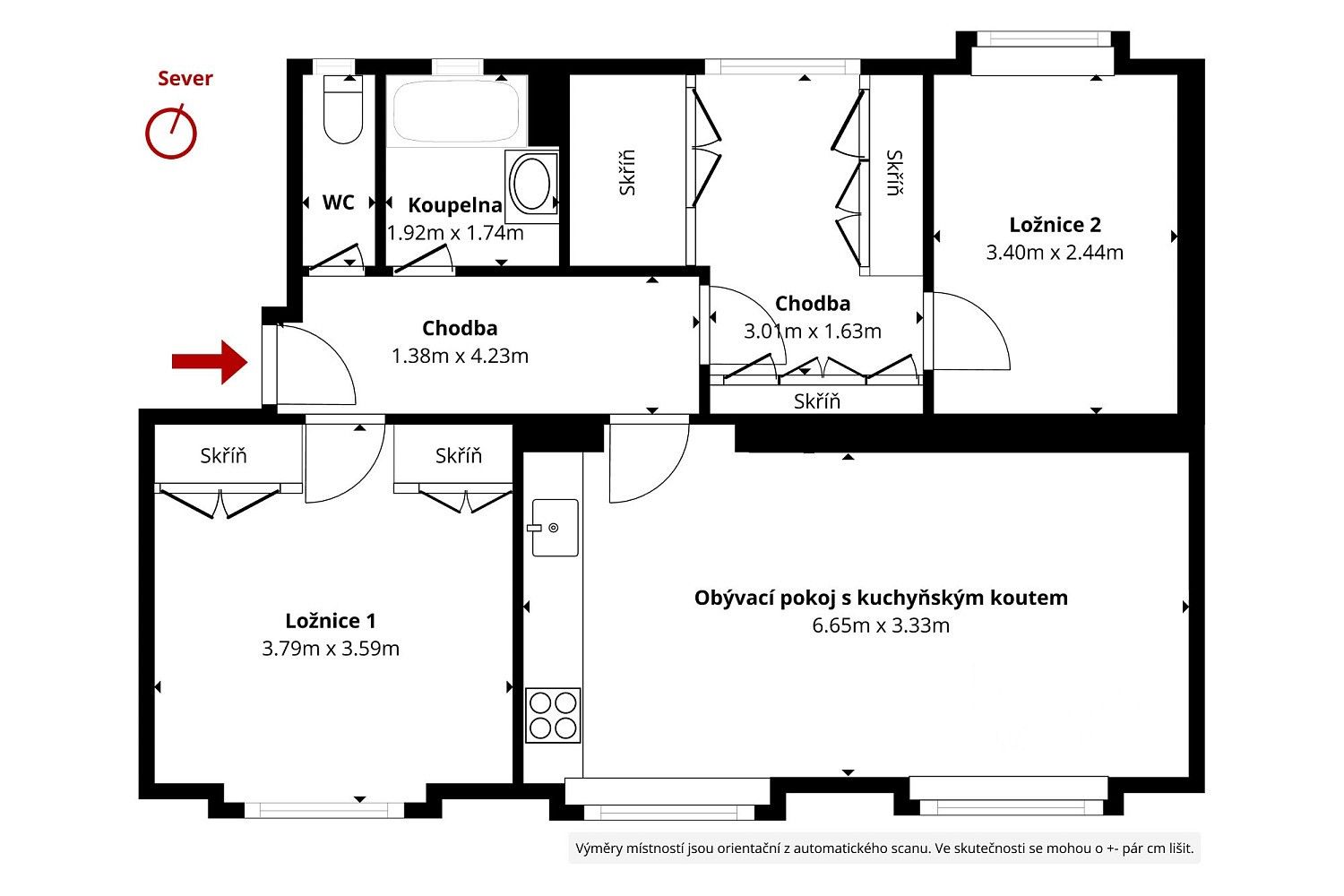 Pronájem byt 3+kk - Na rovni, Praha 6 - Břevnov, 62 m² - 5