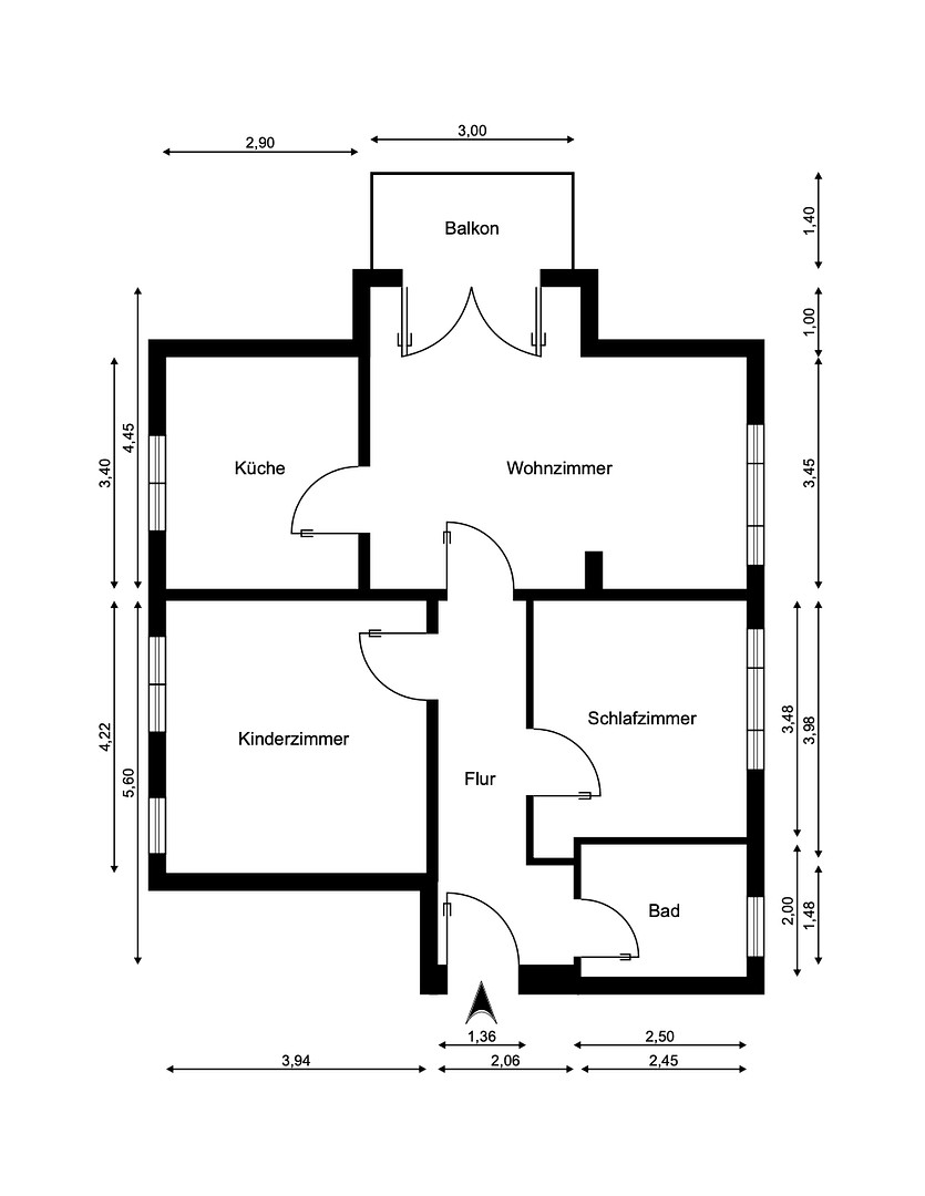 3+1, Saarplatz 8 Dresden Plauen Sachsen 01189, 77 m² - 2
