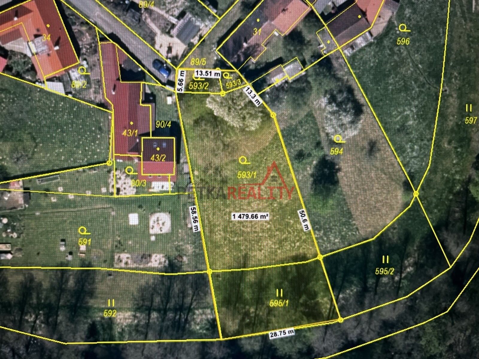 Prodej pozemek pro bydlení - Potoční, Tábor, 1 463 m²