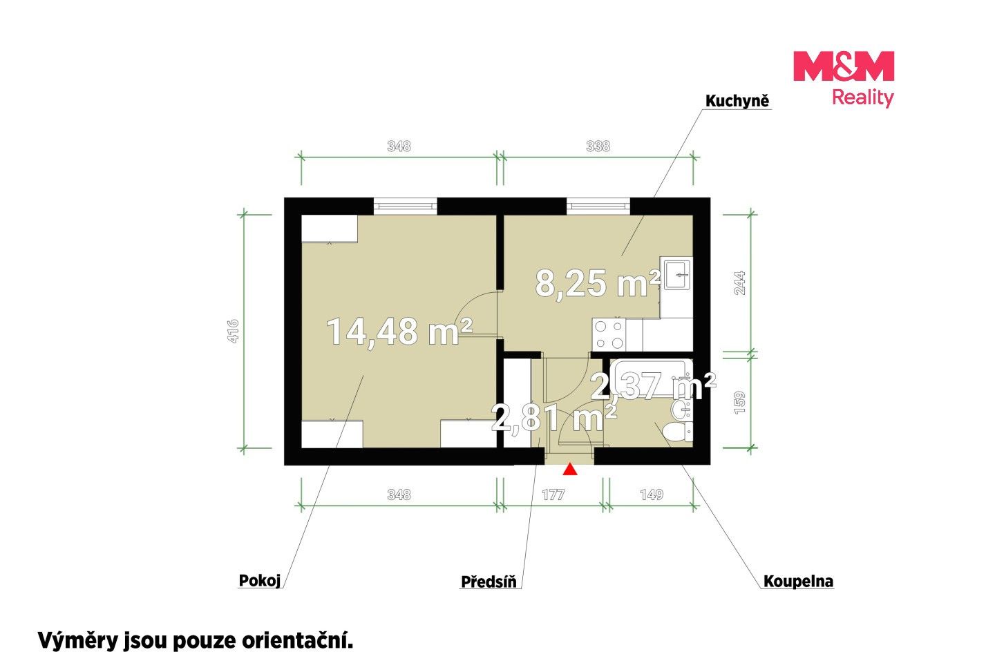 1+1, Rychtaříkova, Plzeň, 28 m² - 2