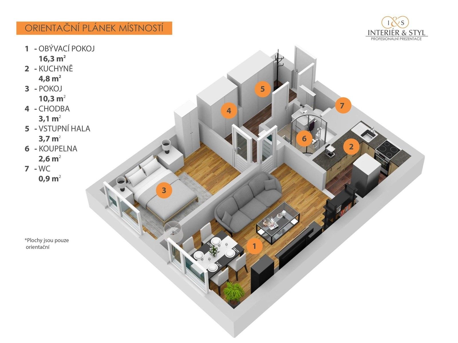 Prodej byt 2+kk - Ciolkovského, Praha, 42 m²