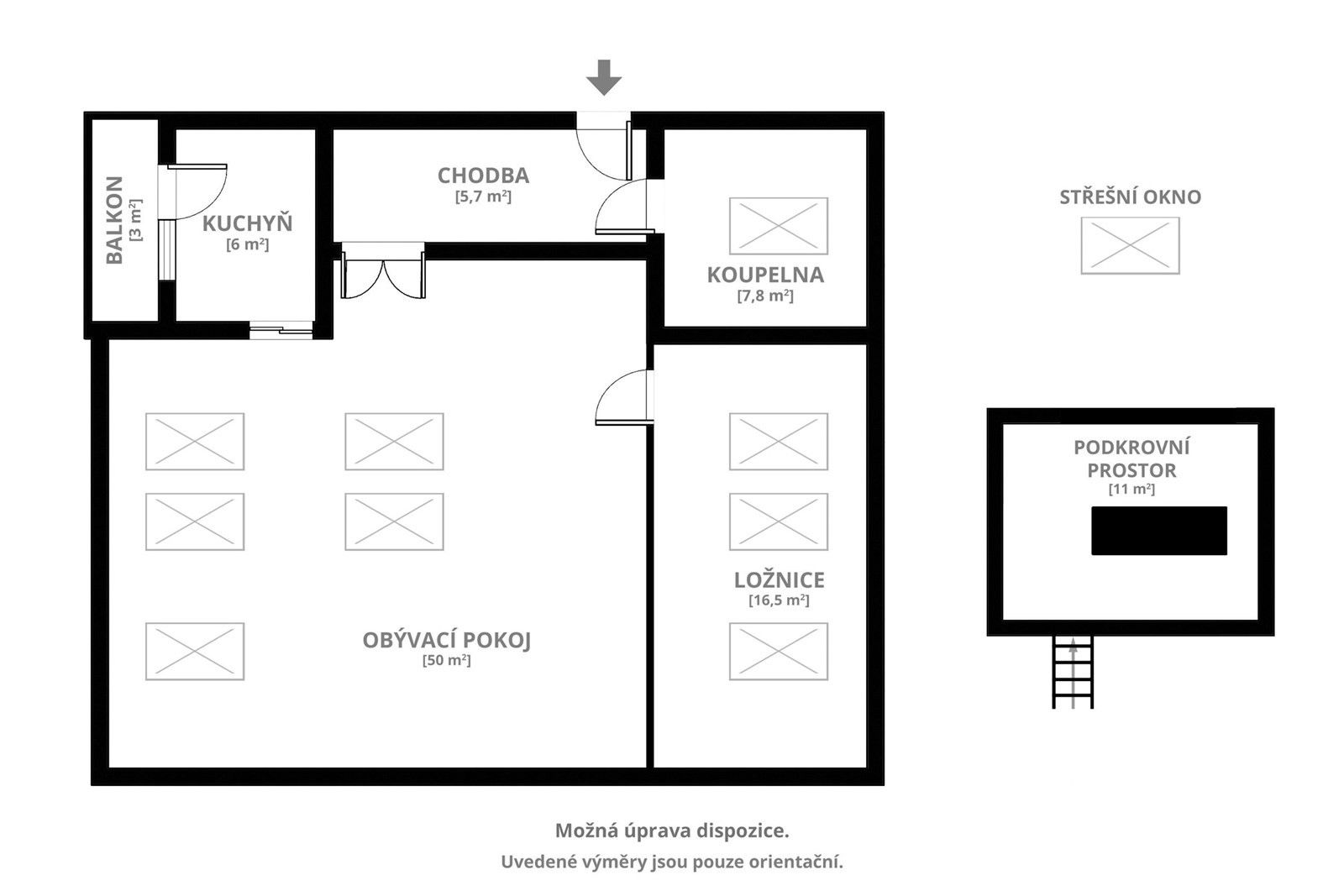 Prodej byt 2+1 - Na Čečeličce 420, Praha Smíchov, 87 m² - 5