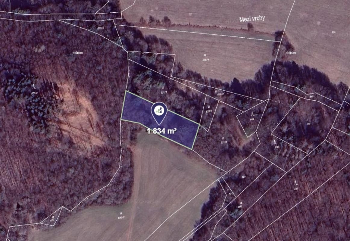 Louka, 1 834 m²