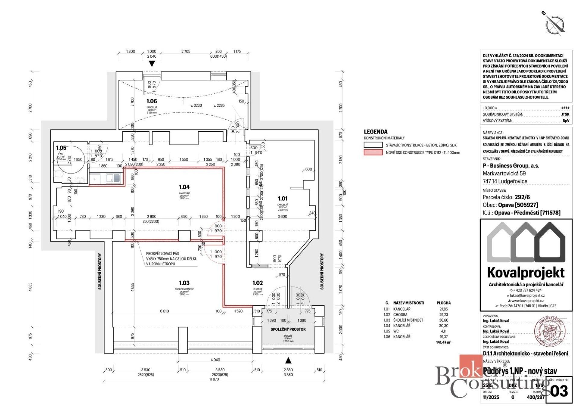 Kancelář · 141 m² · náměstí Republiky, Opava - 3
