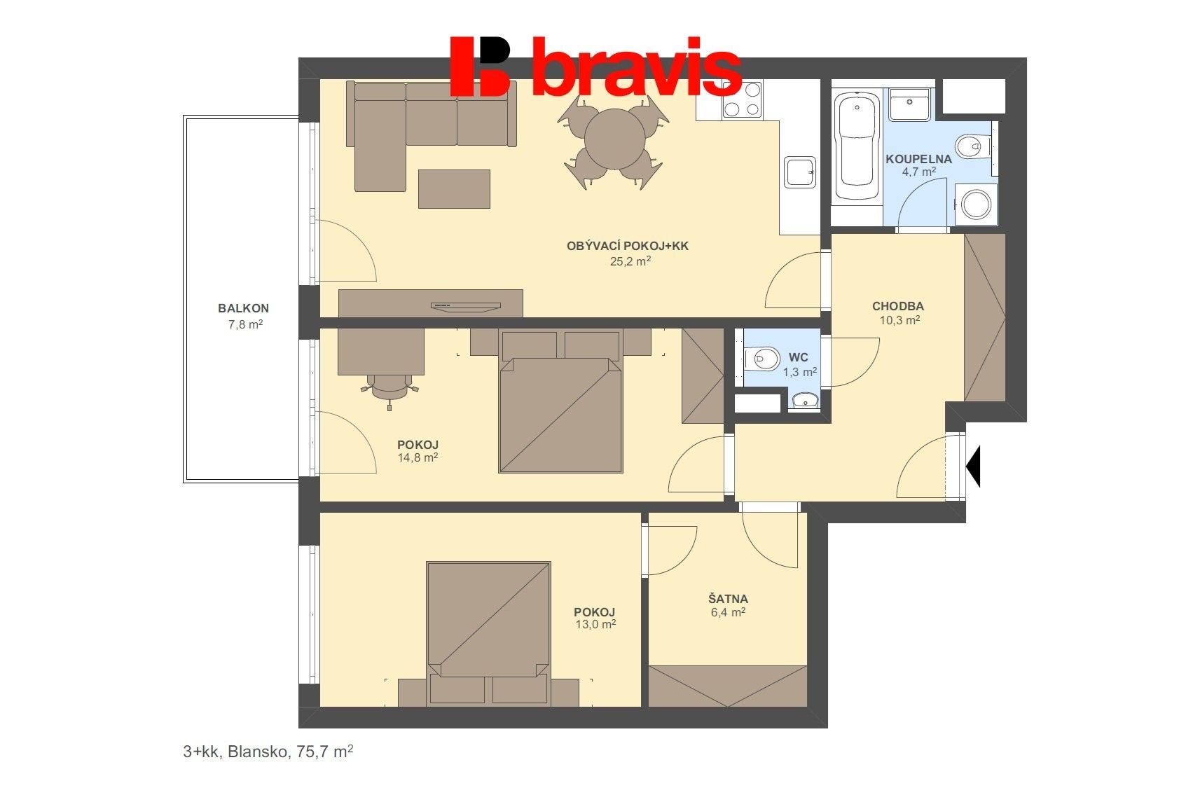 Prodej byt 3+kk - Zborovec  , Blansko, 75 m² - 5