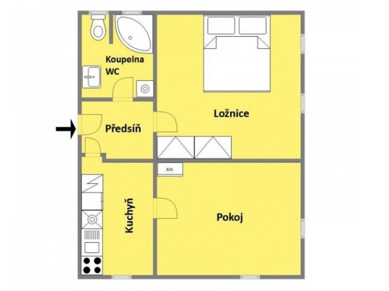 2+1, U Potůčku, Liberec - Liberec VII-Horní Růžodol, 57 m² - 2