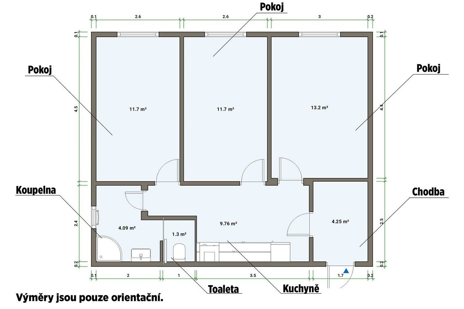 Pronájem byt 3+1 - Ke Kostelu, Mariánské Lázně - Úšovice, okres Cheb, 56 m² - 5