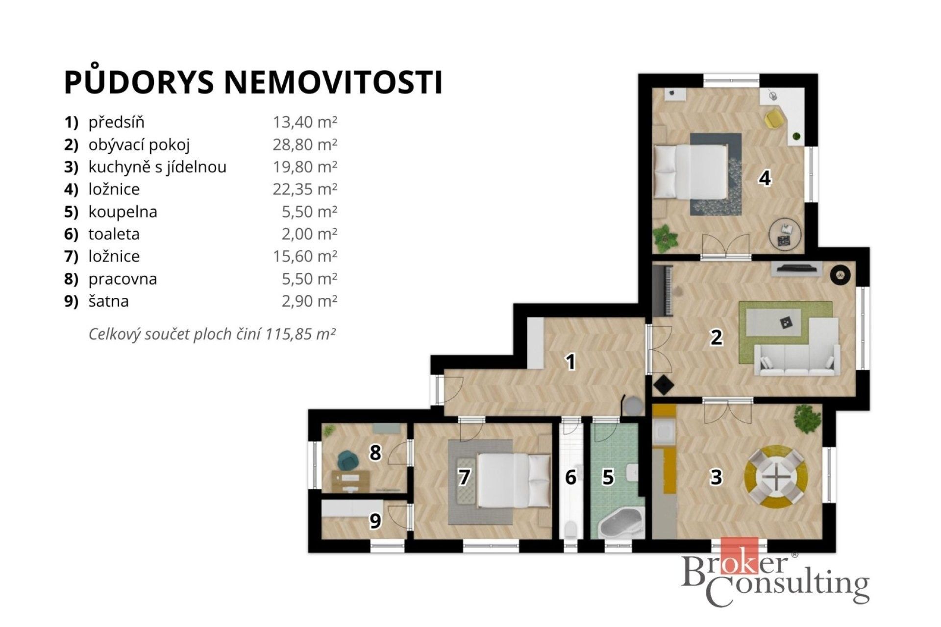 3+1, Vítězná, Liberec, 110 m² - 2