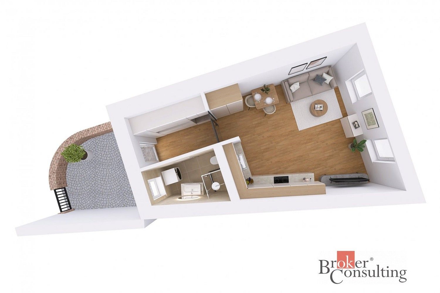 1+kk, Dubné, okres České Budějovice, Jihočeský kraj, 34 m² - 2