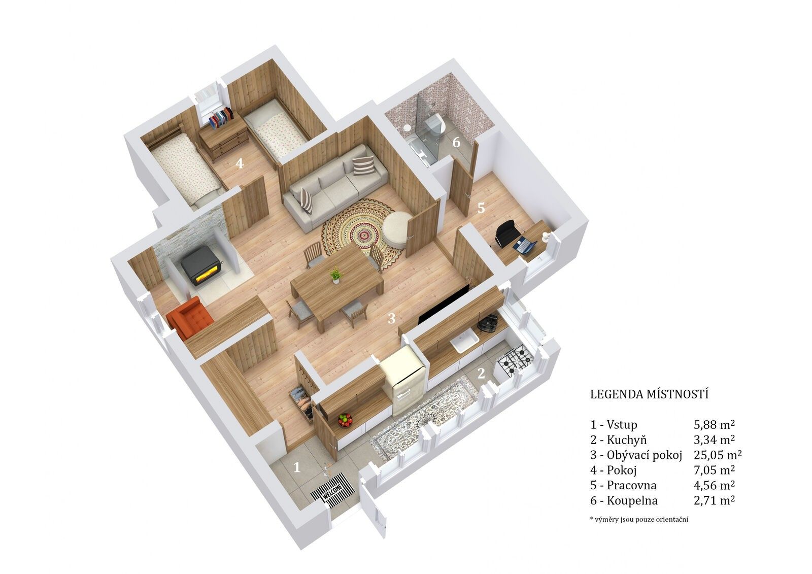Chaty, Štíhlice, 49 m² - 2