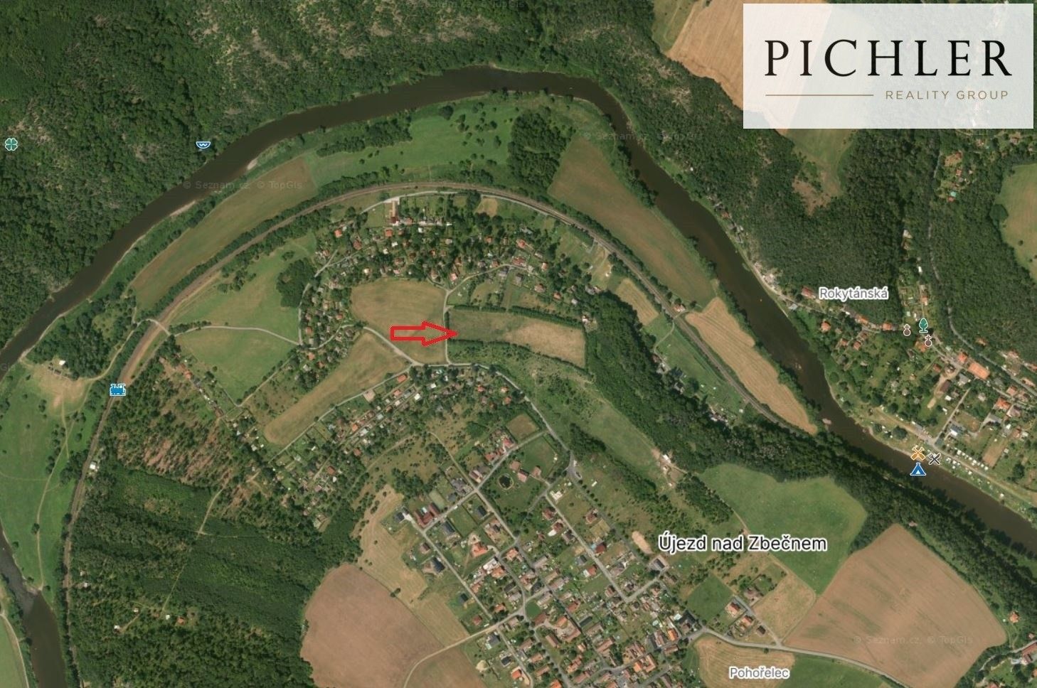 Zahrady, Zbečno, 1 043 m² - 1