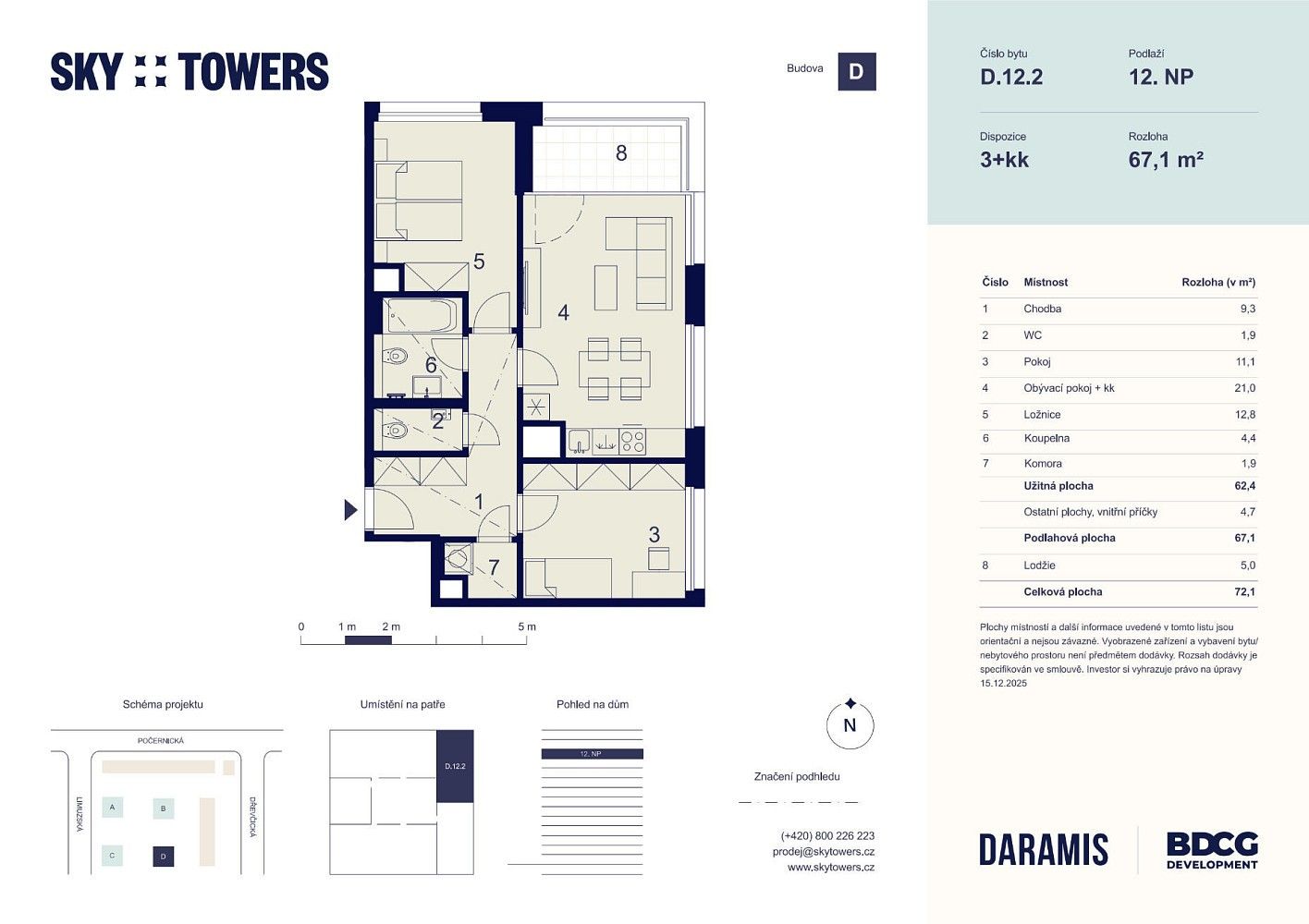 Byt 3+kk · 62 m² · Praha, okres Praha 10, Hlavní město Praha - 4
