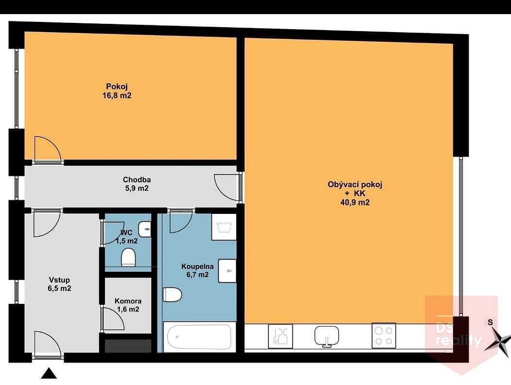 Byt 2+kk · 79 m² · Praha - Klánovice, okres Praha 21, Hlavní město Praha - 3