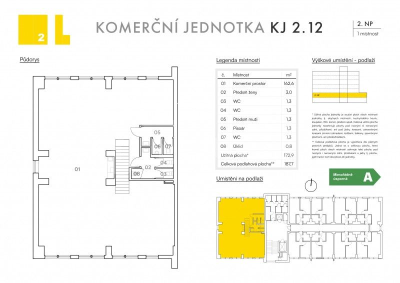 Prodej kancelář - Koupelní, Hodonín, 173 m²