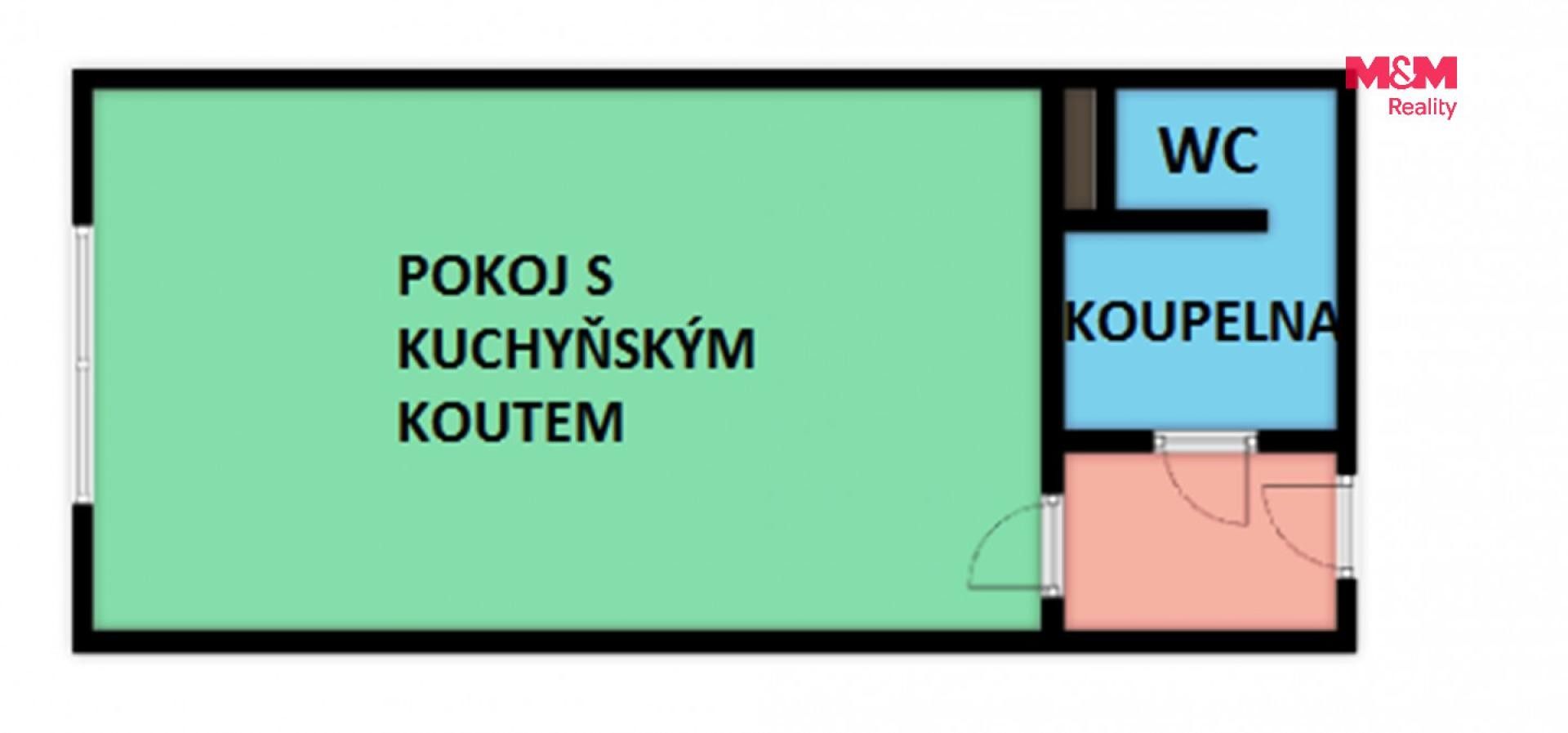 Byt 1+kk · 28 m² · třída Edvarda Beneše 1423, Hradec Králové Nový Hradec Králové - 3