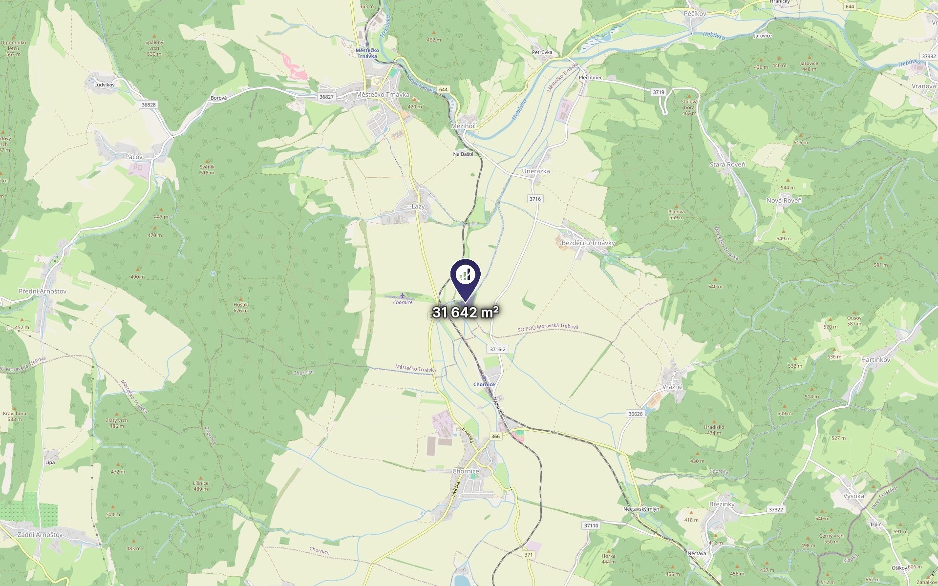 Louka · 31 642 m² · Městečko Trnávka - 3