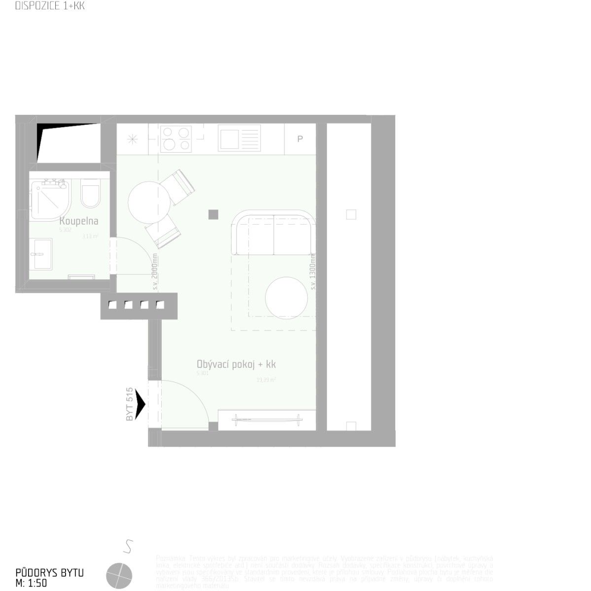 Byt 1+kk · 23 m² · Purkyňova, Brno - Královo Pole, Jihomoravský kraj - 4
