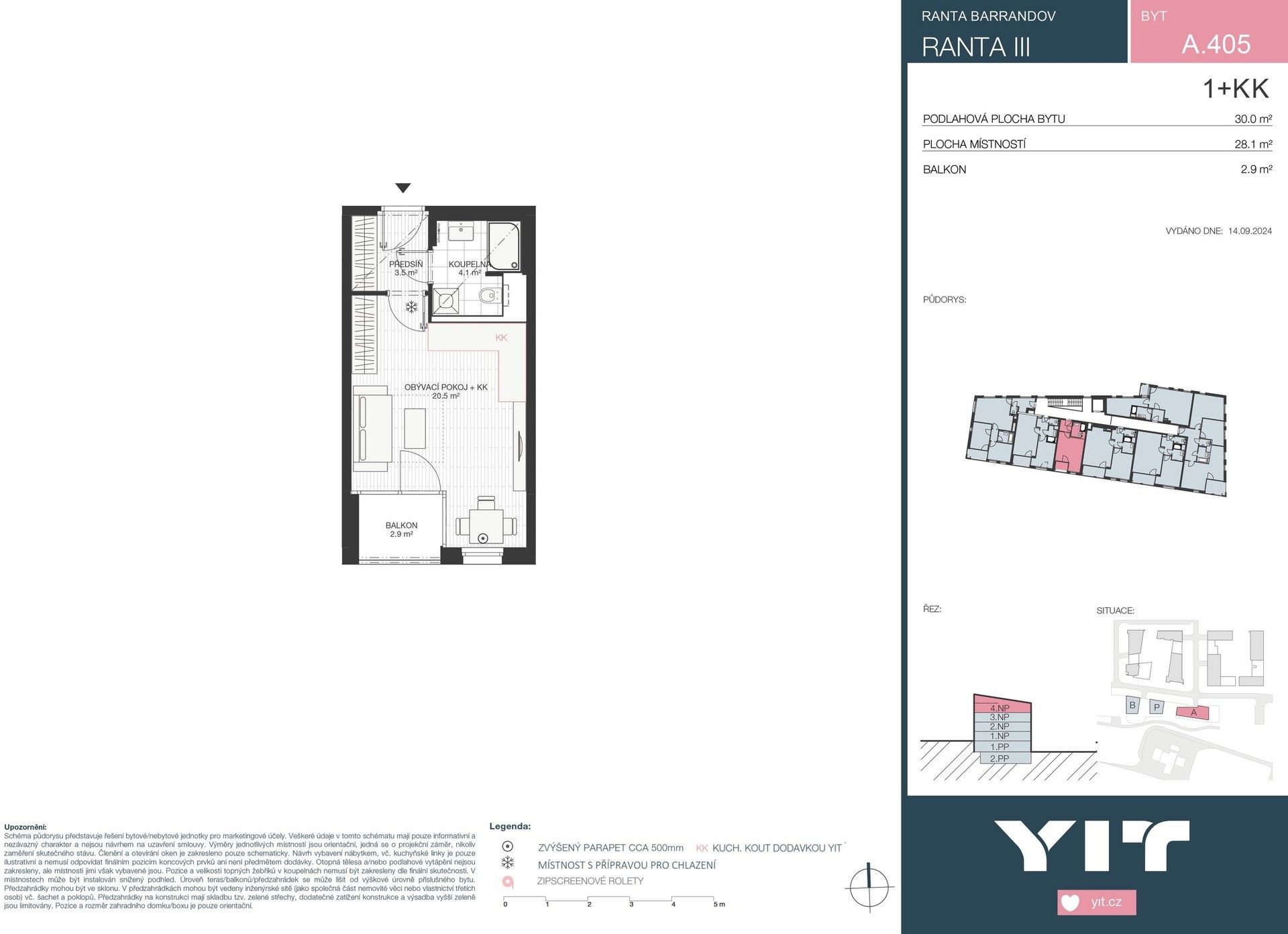 Prodej byt 1+kk - Wassermannova, Praha, 28 m²