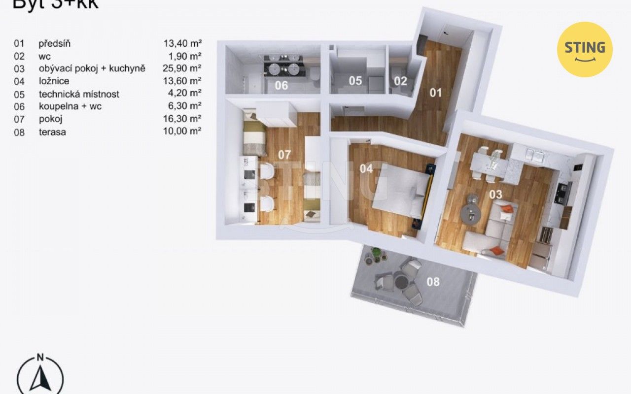 3+kk, Slezská, Opava, 82 m² - 1