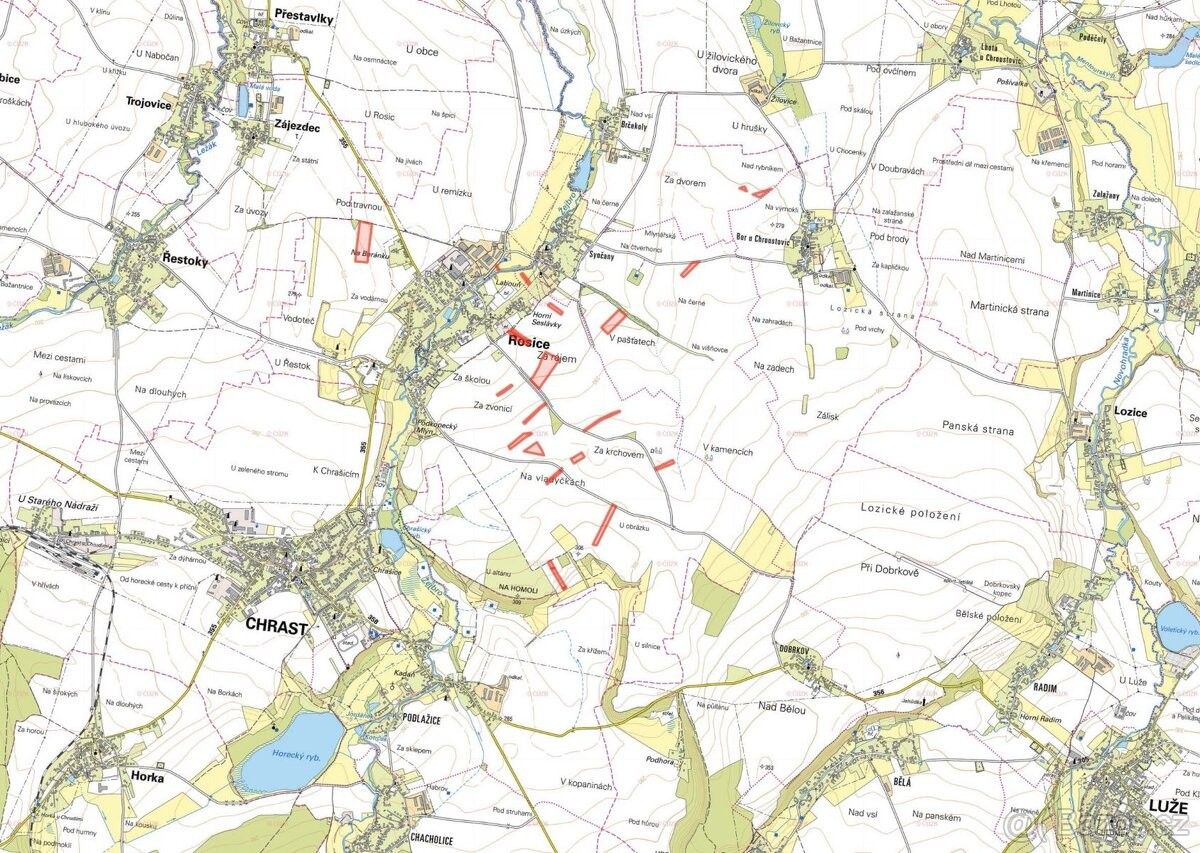 Prodej pozemek pro bydlení - Rosice u Chrasti, 538 34