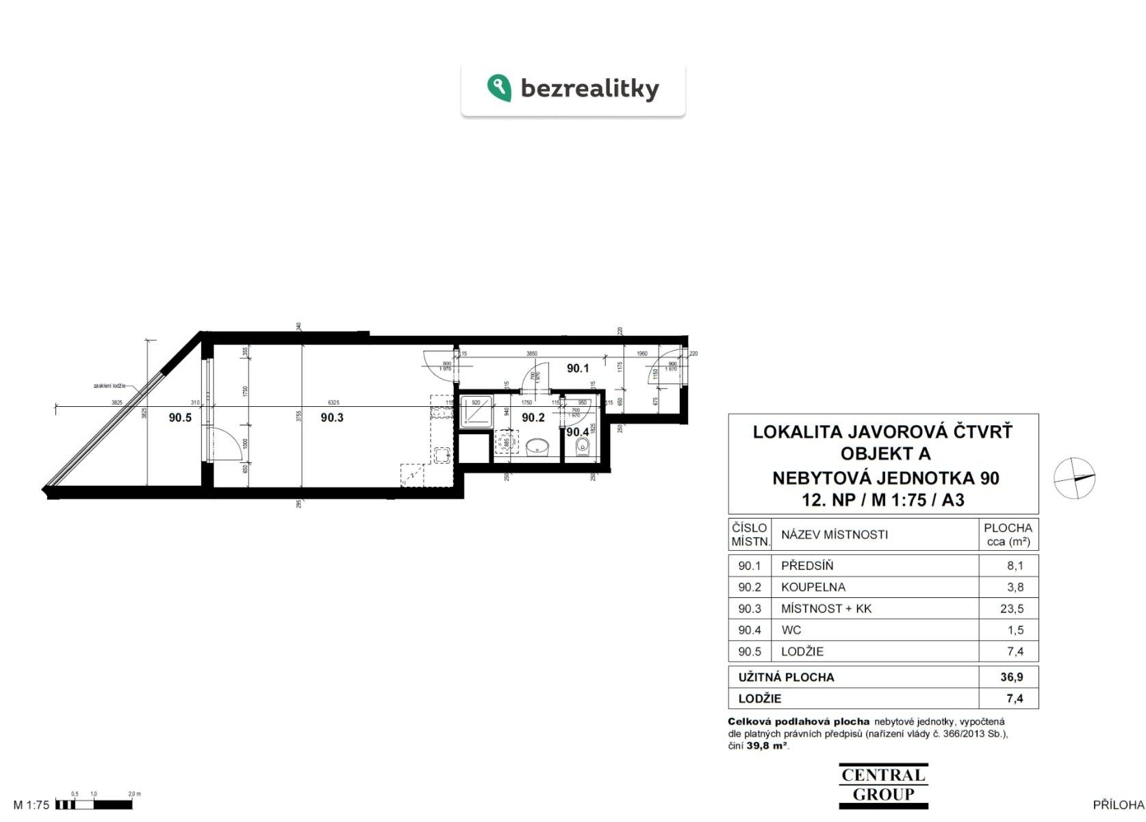 Prodej byt 1+kk - Hornoměcholupská, Praha, 40 m²