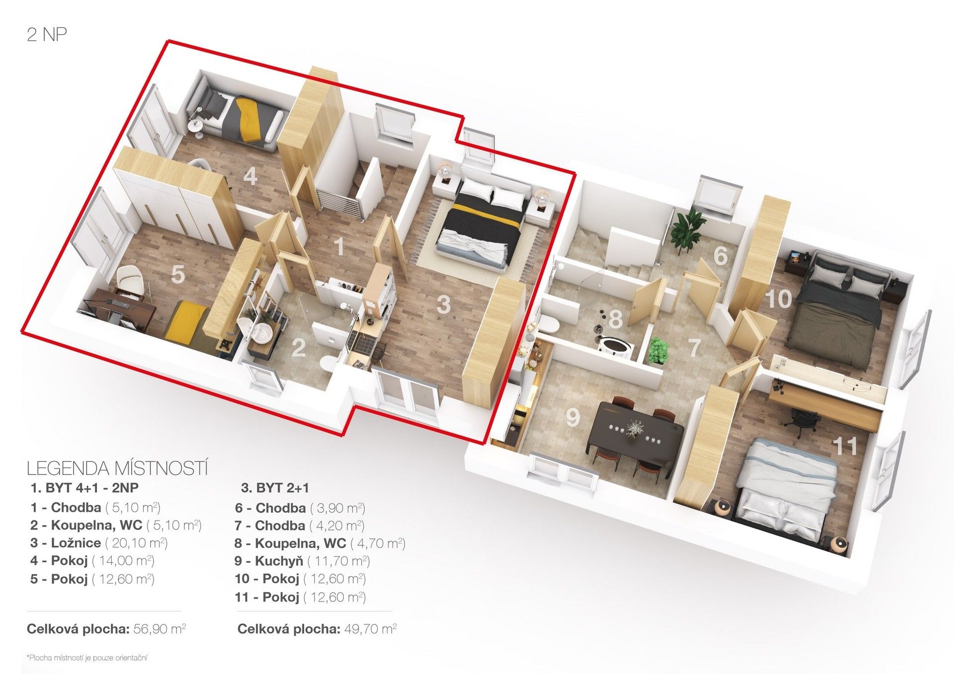 Prodej byt 2+1 - Stachy, 49 m²