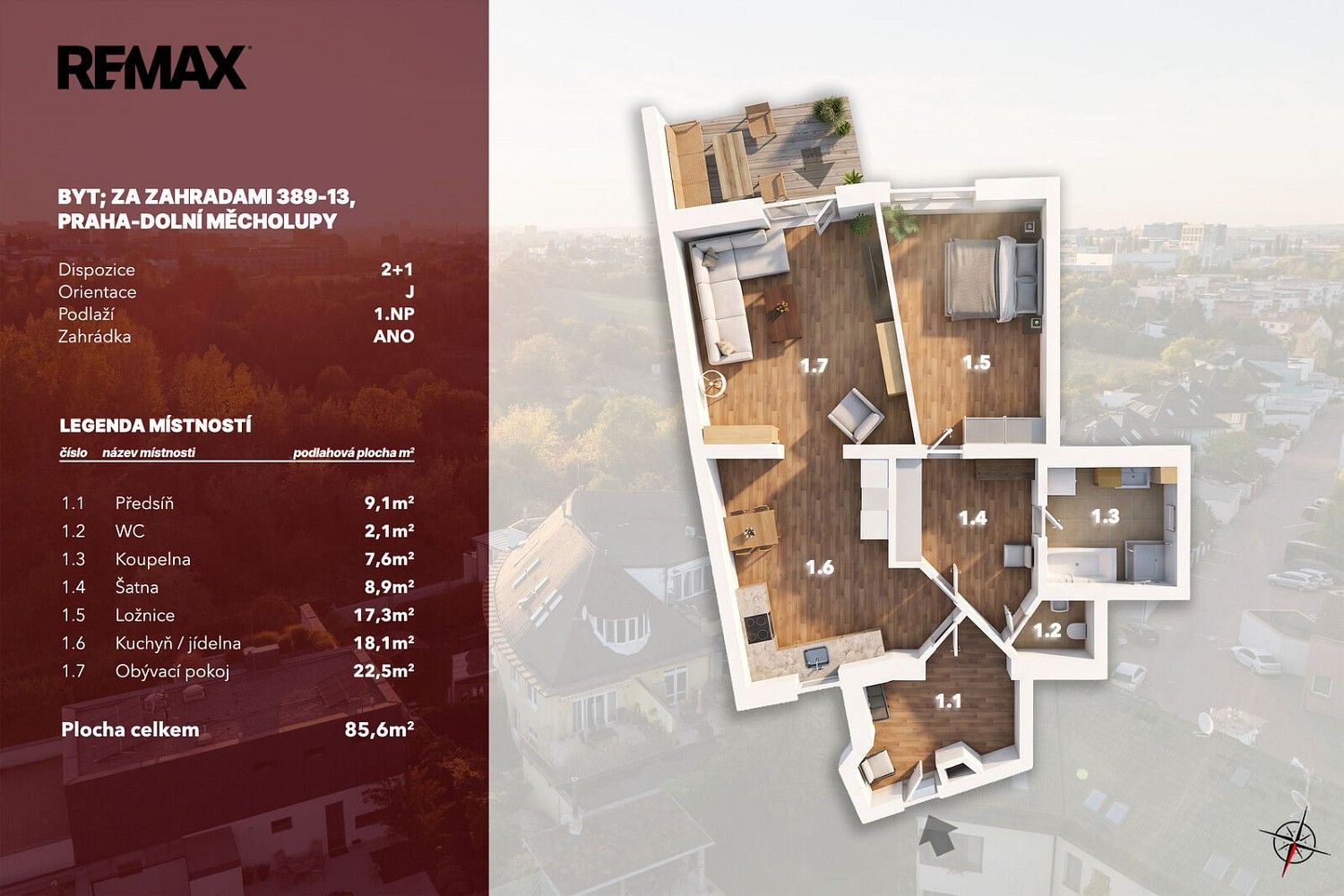 Prodej byt 2+1 - Za zahradami, Praha 10 - Dolní Měcholupy, 86 m² - 5