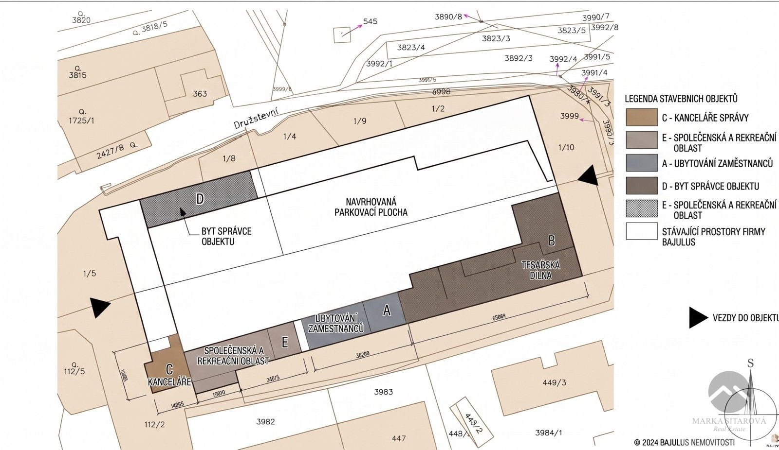 Prodej výrobní prostory - Družstevní 1, Letonice, 18 683 m² - 5