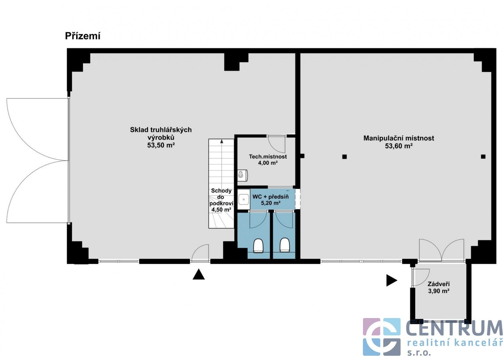 Obchodní prostory · 240 m² · Zásada - 4