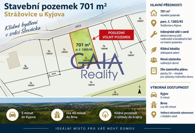 Pozemky pro bydlení, Strážovice, 701 m²