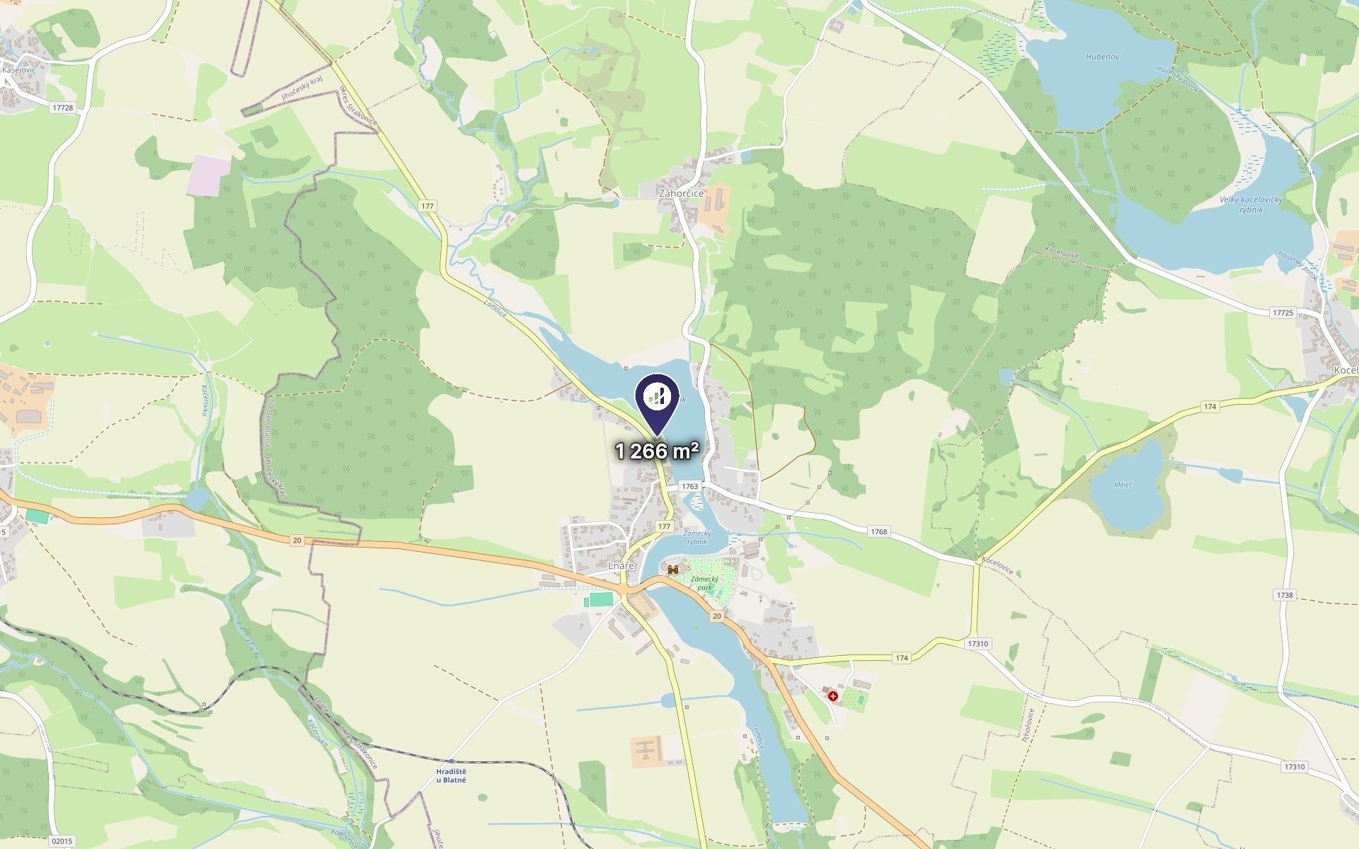 Pozemek pro bydlení · 1 266 m² · Lnáře - 3