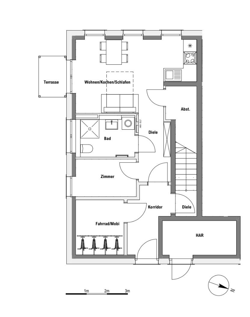 2+1, Tempelhofer Str. 8, , Braniborsko, 41 m² - 2