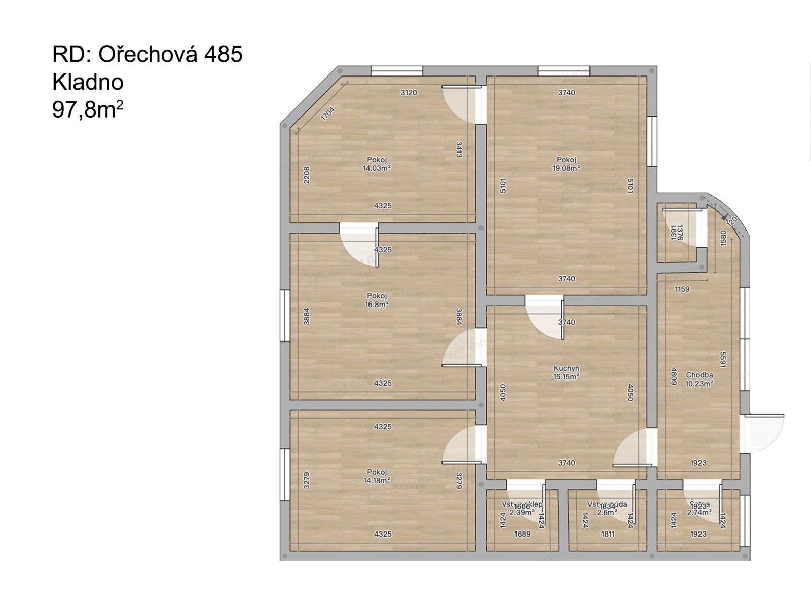 Prodej rodinný dům - Ořechová, Kladno, 97 m²
