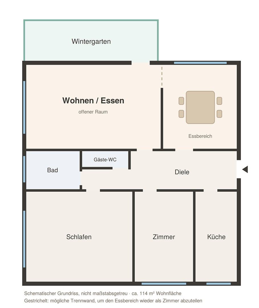3+kk, Deutschherrenstraße 137 Bonn Lannesdorf Nordrhein-Westfalen 53179, 115 m² - 1
