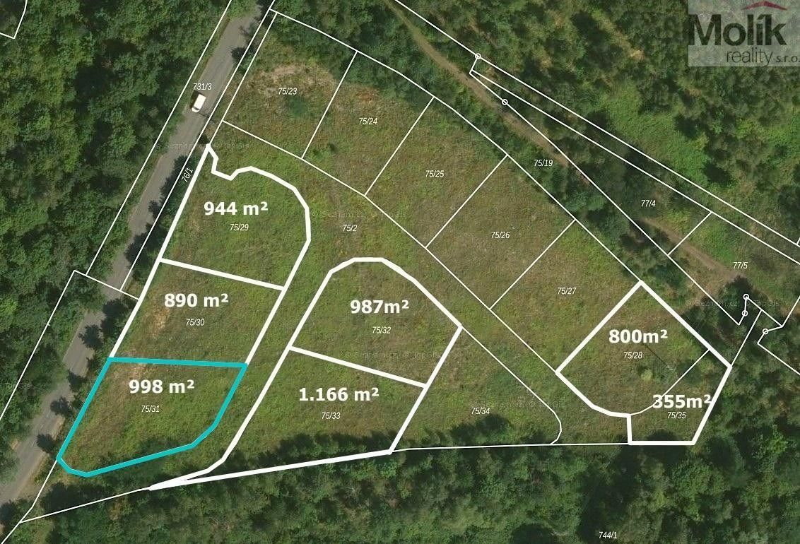 Pozemek pro bydlení, 998 m²