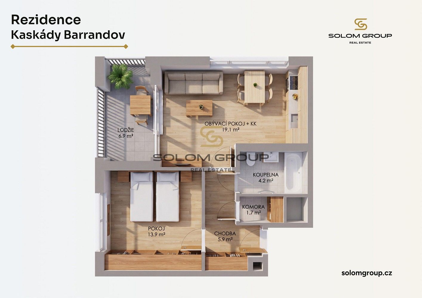 Byt 2+kk · 47 m² · Praha - Hlubočepy, okres Praha 5, Hlavní město Praha - 4