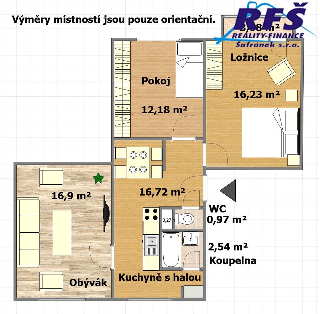 3+1, Prachovice, okres Chrudim, Pardubický kraj, 66 m² - 1