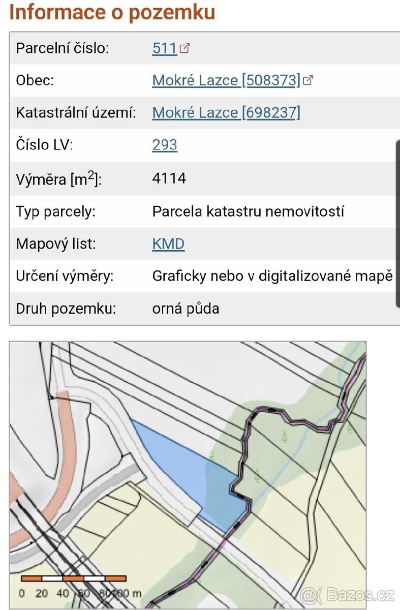 Pozemky pro bydlení, Mokré Lazce, 747 62