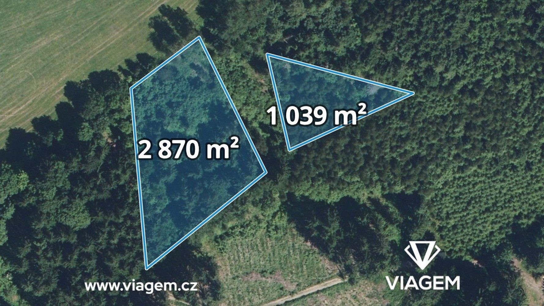 Les, 3 909 m²