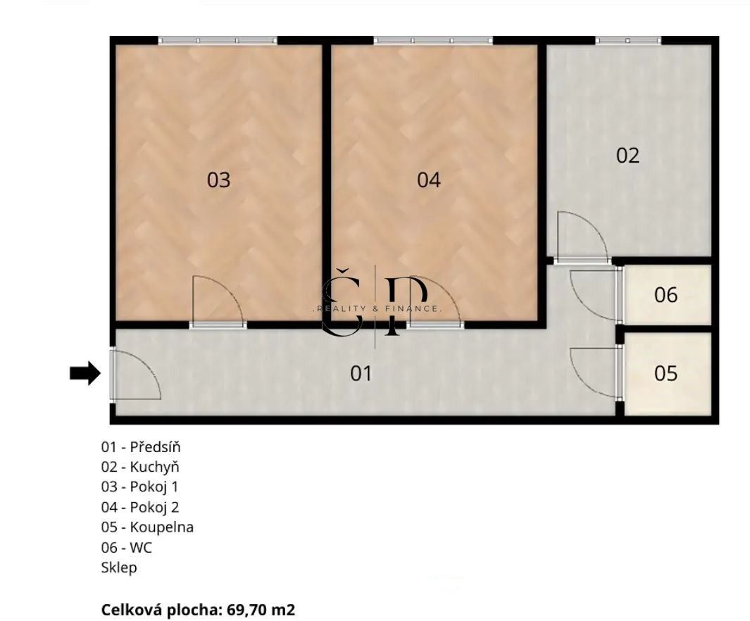 Pronájem byt 2+1 - S. K. Neumanna, Ostrov, 66 m² - 2