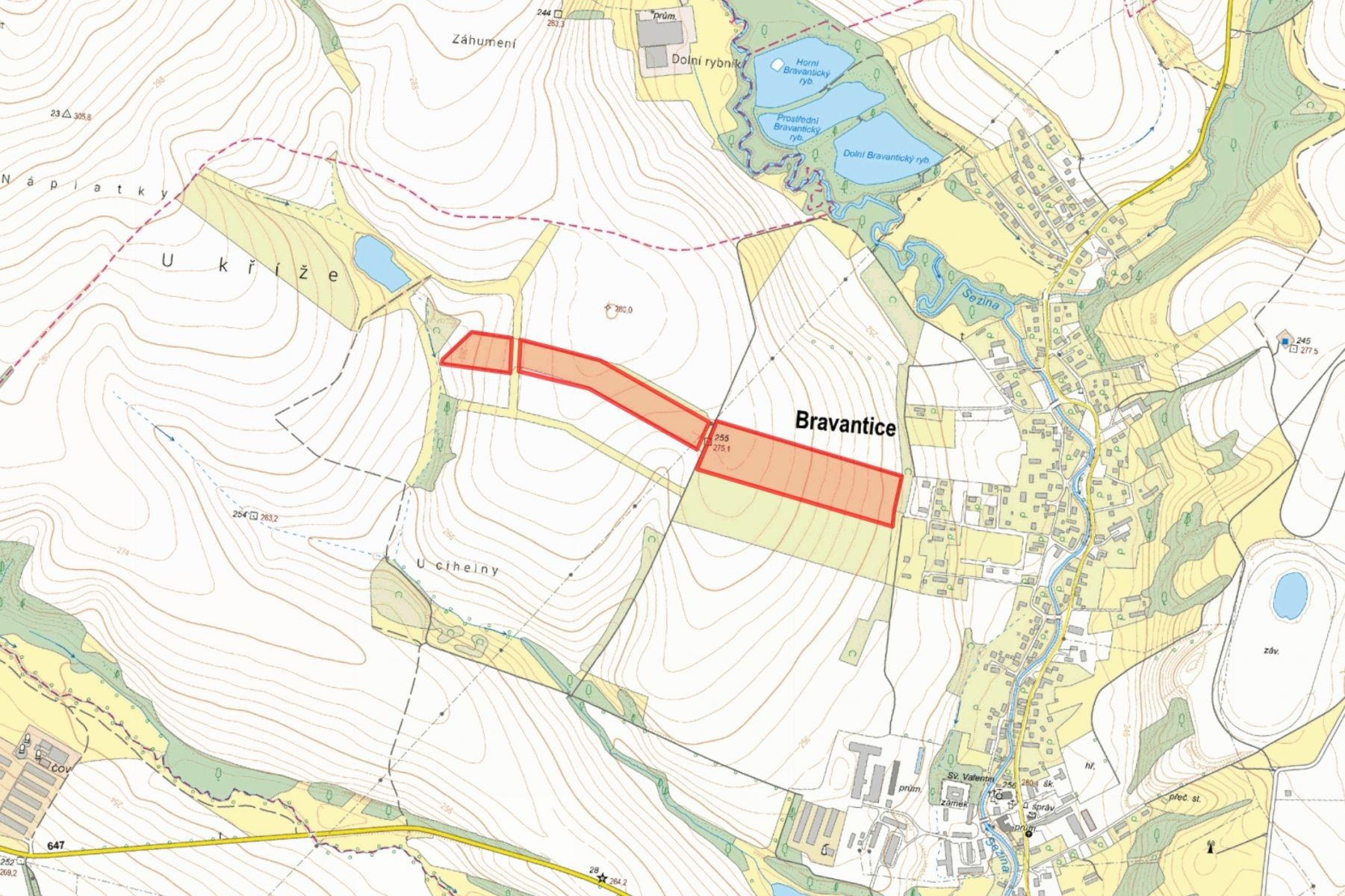 Prodej zemědělský pozemek - Bravantice - 2