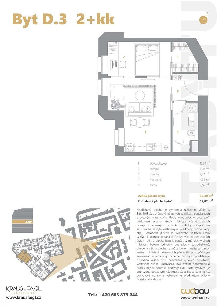 Byt 2+kk · 35 m² · Ostrava - Moravská Ostrava, okres Ostrava-město, Moravskoslezský kraj - 3
