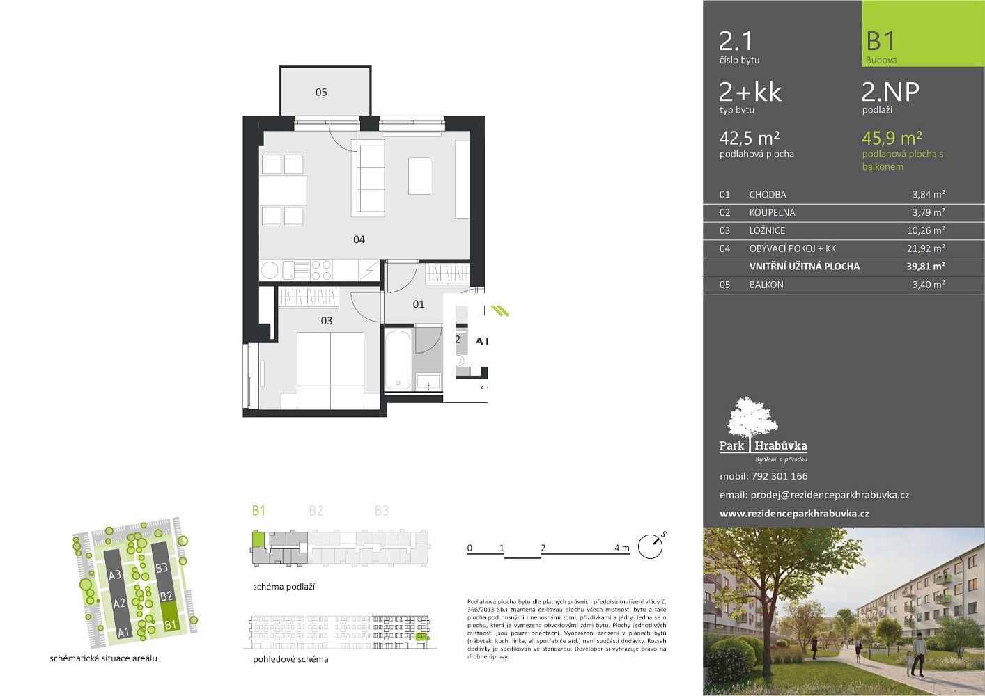 Byt 2+kk · 43 m² · Hasičská, Ostrava - Hrabůvka - 3