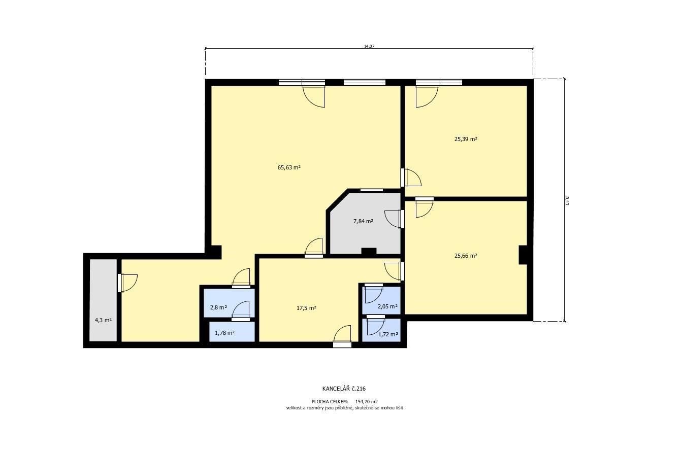 Kanceláře, Masarykova 3488, Ústí nad Labem Ústí nad Labem-centrum, 155 m² - 2