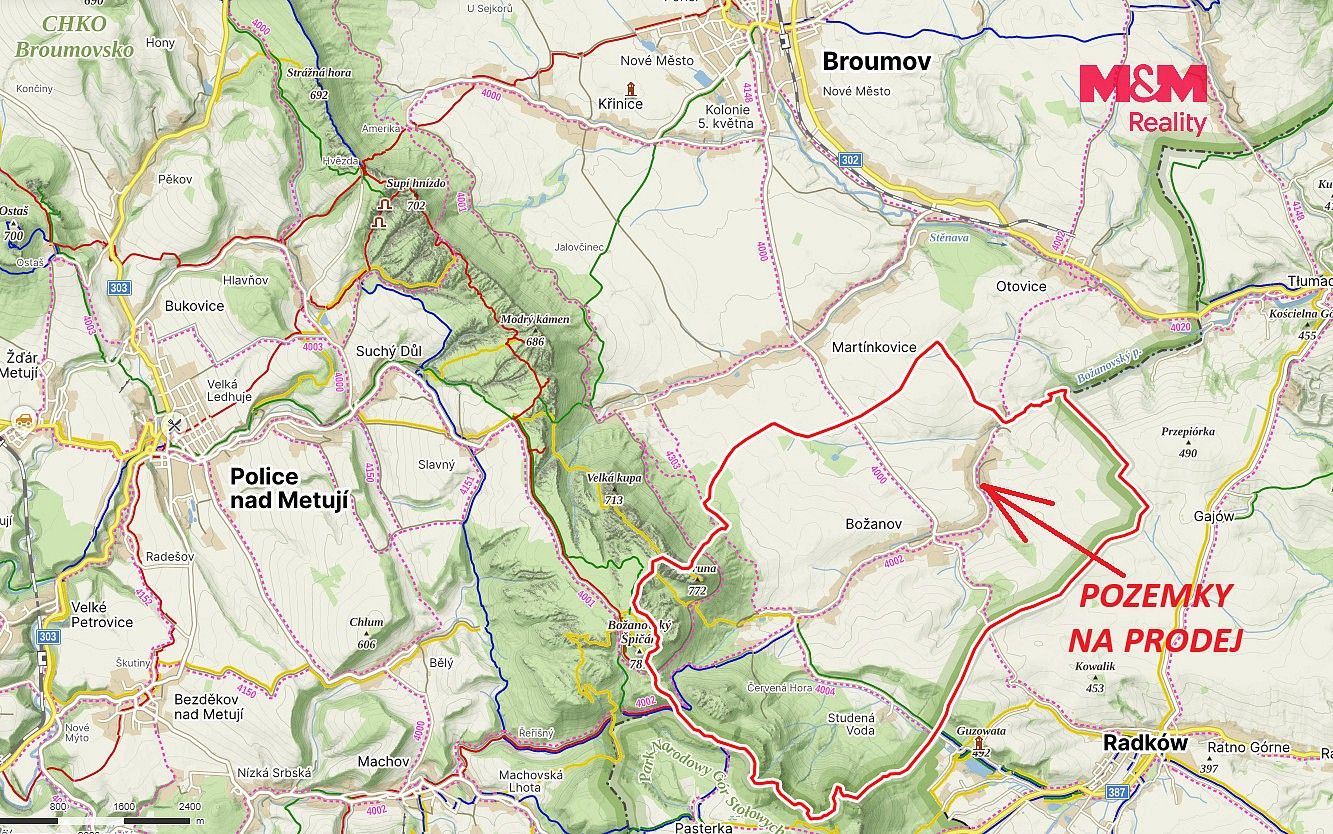 Prodej pozemek pro bydlení - Božanov, okres Náchod, Královéhradecký kraj - 2