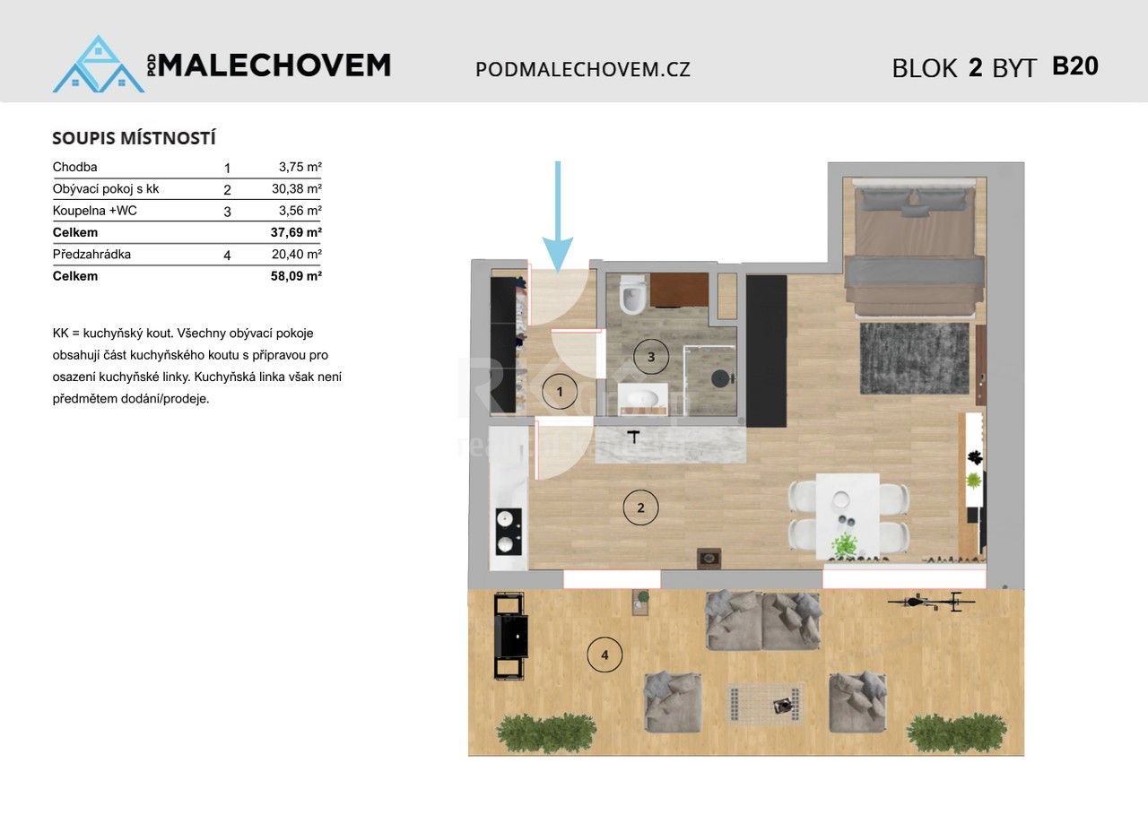 Prodej byt 1+kk - Prokopa Velikého, Český Brod, 33 m²